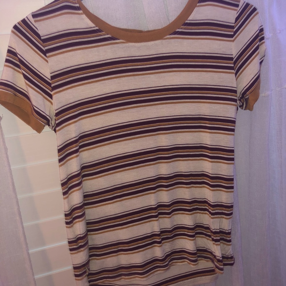 Striped Semi Hi-Lo tee ☆
